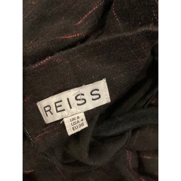 Reiss 1971 Dora HIGH-NECK JERSEY DRESS long sleeve classy knee length bodycon 4 - Picture 10 of 13